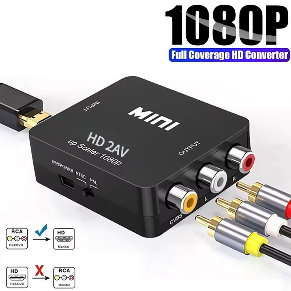 Composite Rca Cable - hdmi-Compatible To AV RCA Adapter HD