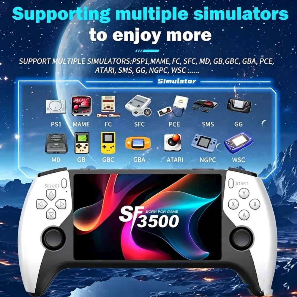 Retro Gaming Kit - SF3500 5 inch Handheld Game Console