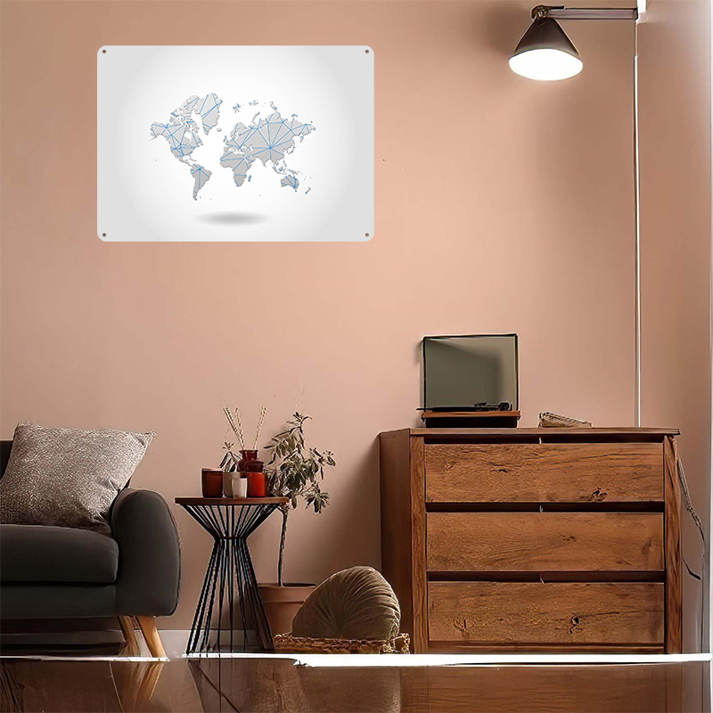 World Map Tinplate Poster Cust - World Of Retro Gaming review and price