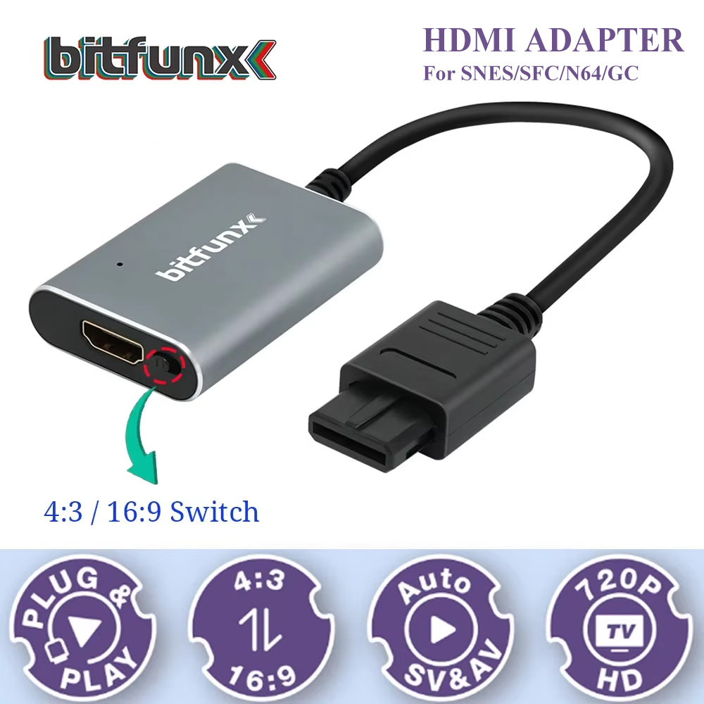 Bitfunx 720P Svideo / AV To HD - Retro Gaming Nintendo review and price