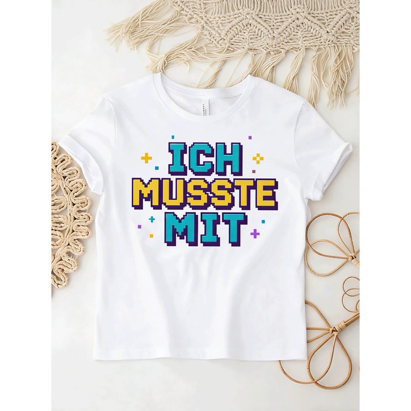 Ich Musste Mit German Meme T-S - Retro Gaming Font Free review and price