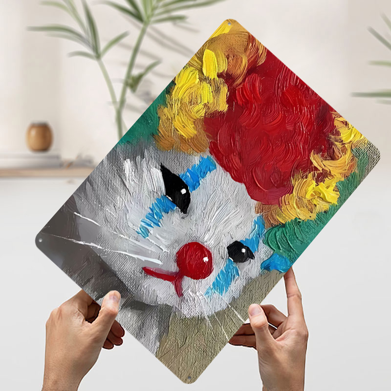 Sad Clown Cat Painting Tinplat - Retro Gaming Gadgets review and price