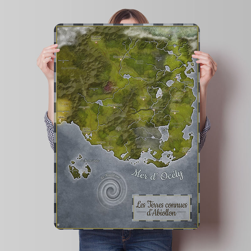 Abiollon World Map Metal Poste - World Of Retro Gaming review and price