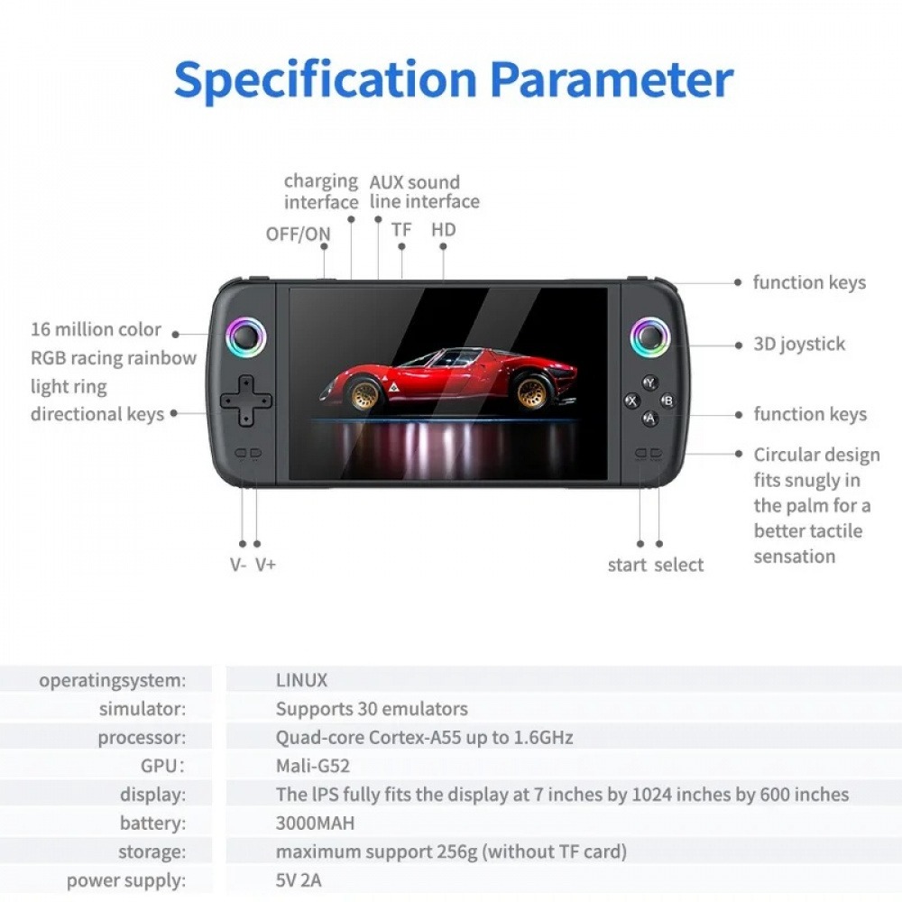 M27 7 Inch IPS Screen Handheld - Retro Gaming Kit review and price