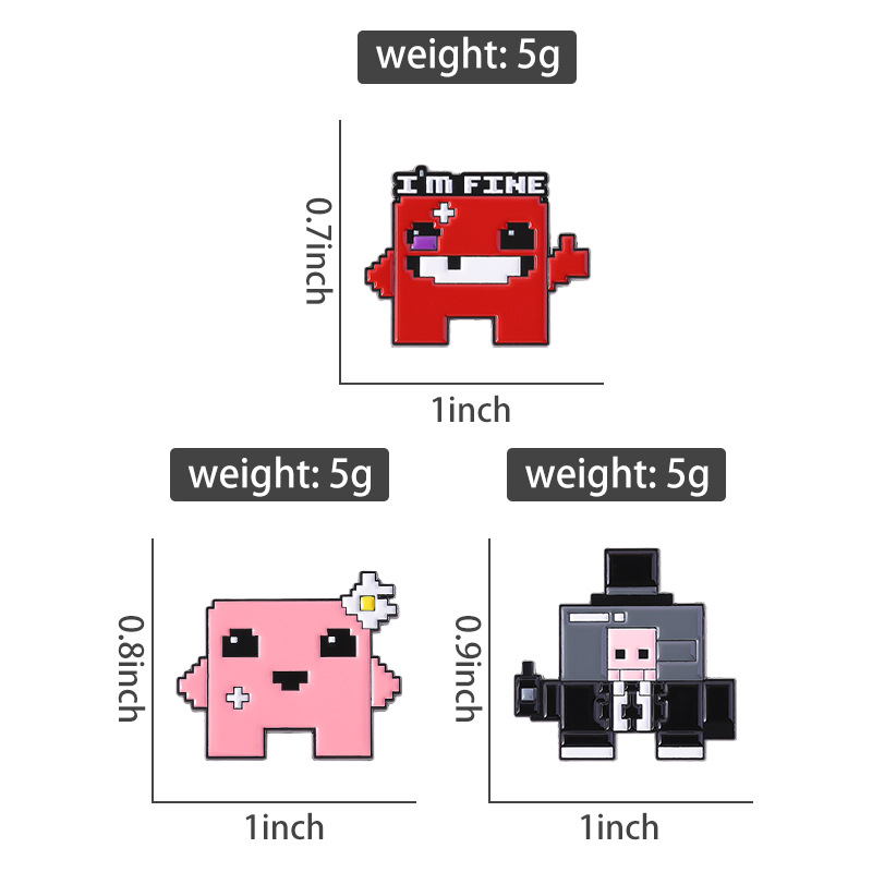 3pcs Pixel Art Enamel Pin Set  - Retro Gaming Kit review and price