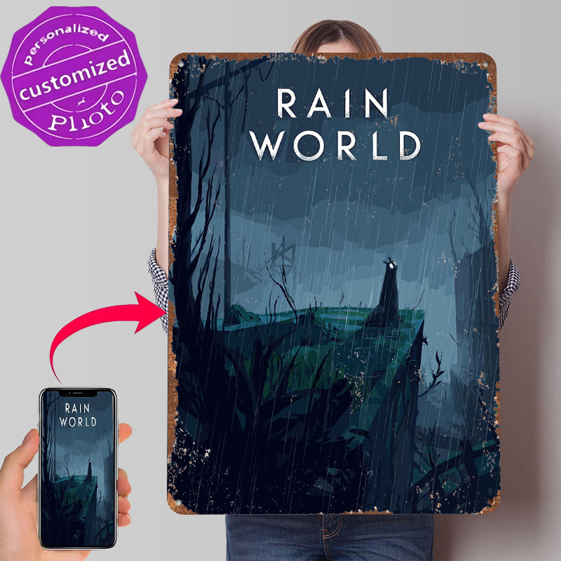 Rain World Game Cover Art Tin  - World Of Retro Gaming review and price
