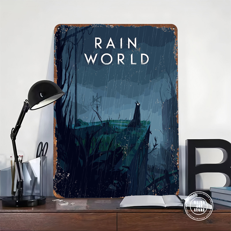 Rain World Game Cover Art Tin  - World Of Retro Gaming review and price